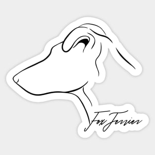 Proud Fox Terrier profile dog lover gift Sticker